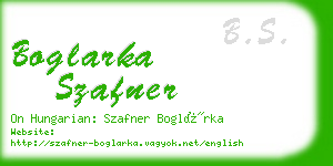boglarka szafner business card